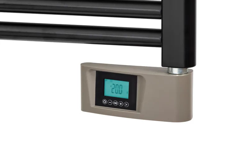 Sèche-serviettes électrique DELTACALOR 500W, H119 x l50 cm Asymétrique noir