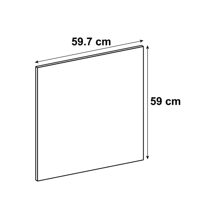 Porte de cuisine Tokyo blanc brillant H.59 x l.59.7 cm