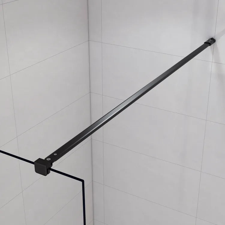 Paroi de douche à l'italienne verre transparent l.140 cm noir Remix