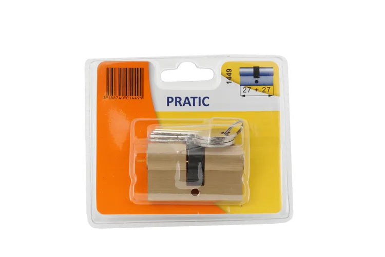 Cylindre de serrure BRICARD Pratic L.27 + 27mm 3 clés
