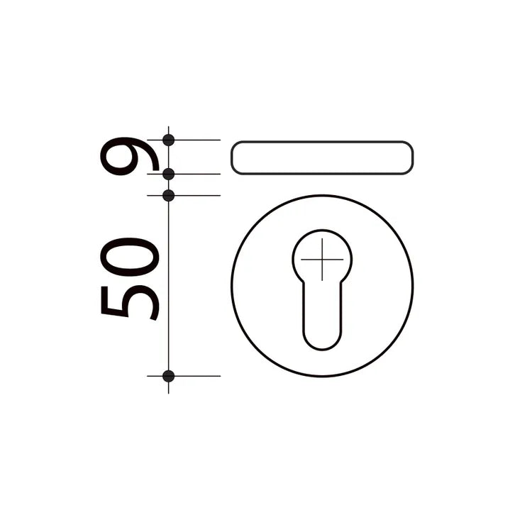 Rosace de fonction Pretty ALPERTEC, aluminium trou de cylindre