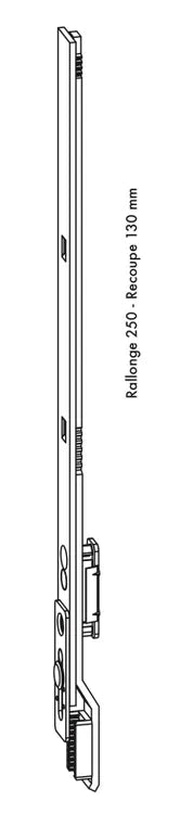 Rallonge pour serrure multipoint encastrée, FERCO gris