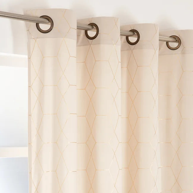 Voilage tamisant, Eclat, beige H.260 x l.140 cm