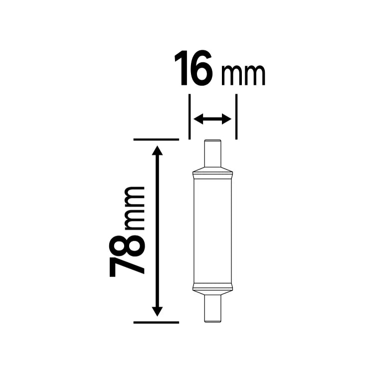 Ampoule led, tube R7S, 78mm, 470lm = 40W, blanc chaud, LEXMAN