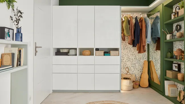 Façade de tiroir, blanc brillant SPACEO Home H.40 x l.40