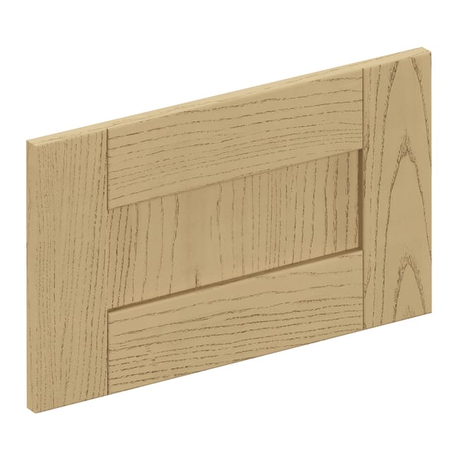Façade de tiroir de cuisine Chicago chêne brut mat H.25.3 x l.39.7 cm