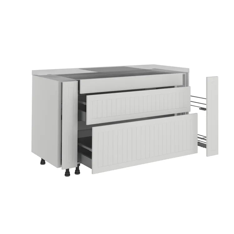 Côté de meuble de rangement Toscane blanc H.76.8 cm x L.60 cm x Ep.18 mm