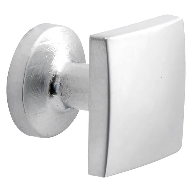 Bouton de meuble carré Cubic, zamak argent chromé, l.20 mm
