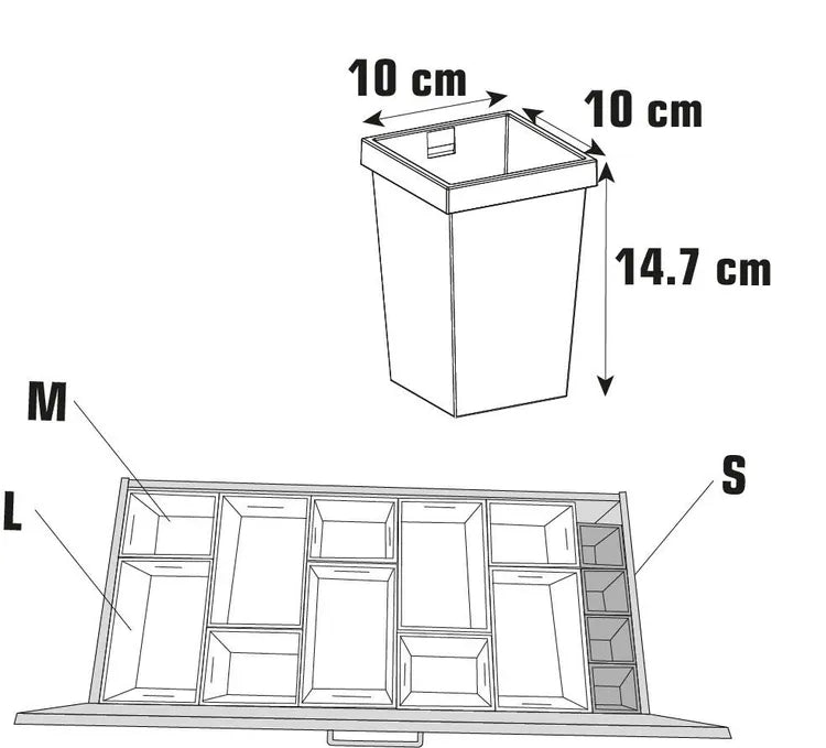 Boîte plastique transparent pour barre de crédence DELINIA ID