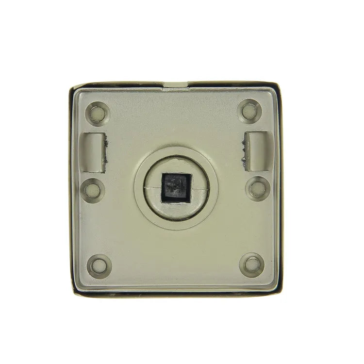 1 bouton sur rosace carré LINEA BERTOMANI sans trou laiton brossé