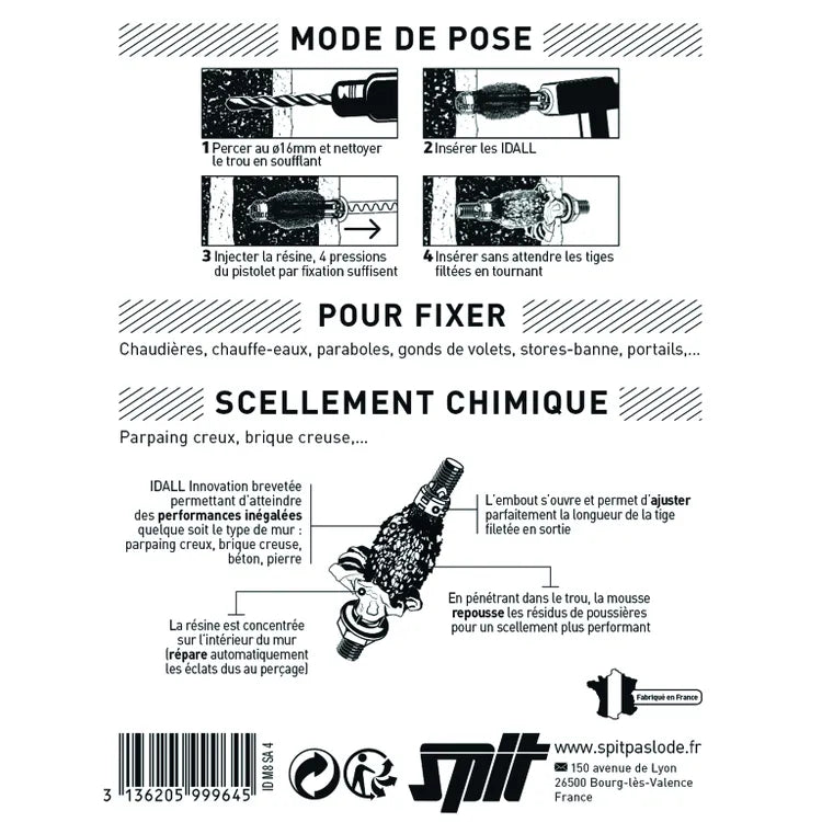 Lot de 4 Tamis et goujons canule Idall SPIT, Diam.16