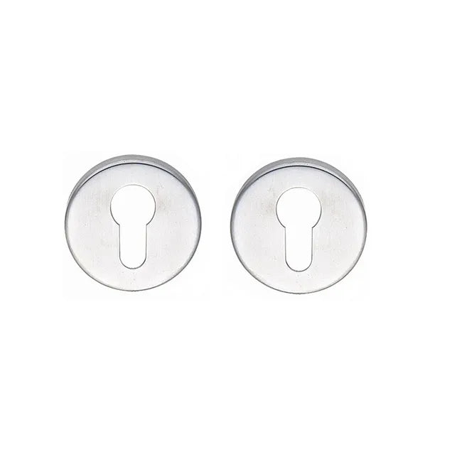 2 rosaces de fonction Tempo BRICARD, inox brossé trou de cylindre