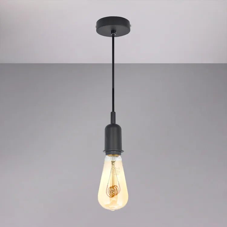 Suspension Hoopa, design, E27 métal noir INSPIRE