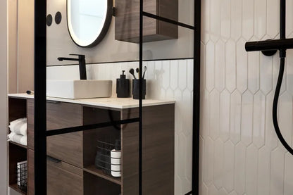 Carrelage mur intérieur blanc Bloom navette l.5 x L.25 cm x Ep.8 mm