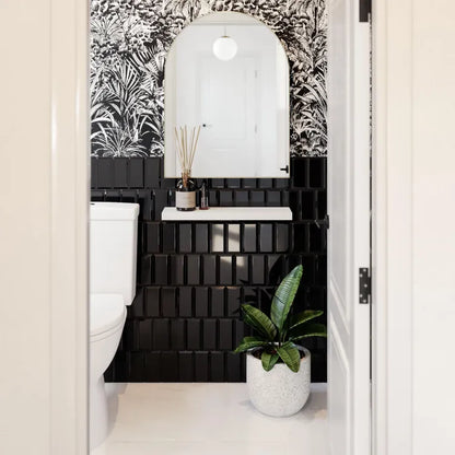 Carrelage mur intérieur effet noir brillant Metro l.7.5 x L.15 cm ARTENS