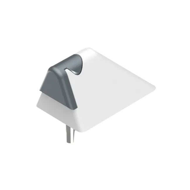 Butée de baie coulissante à visser KINTECH aluminium blanc L.5 x H.13 cm