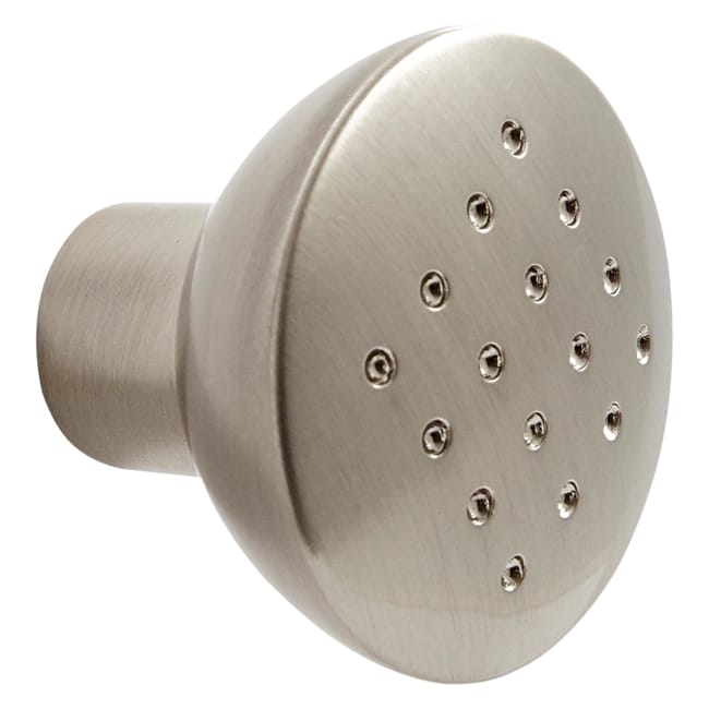 Bouton de meuble rond Louna, zamak argent brossé, Diam.32 mm