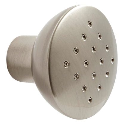 Bouton de meuble rond Louna, zamak argent brossé, Diam.32 mm