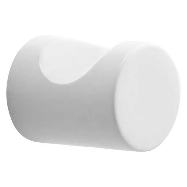 Bouton de meuble rond Simi, zamak blanc peint, Diam.20 mm