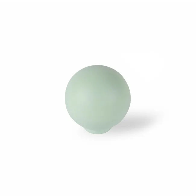 Bouton de meuble rond Boule, abs vert mat, Diam.25 mm