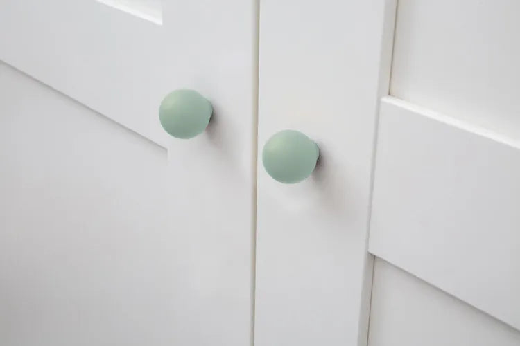 Bouton de meuble rond Boule, abs vert mat, Diam.25 mm