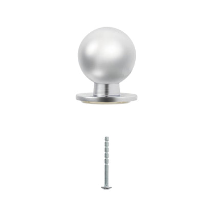 Bouton de meuble rond Oscar, zamak argent chromé, Diam.24 mm