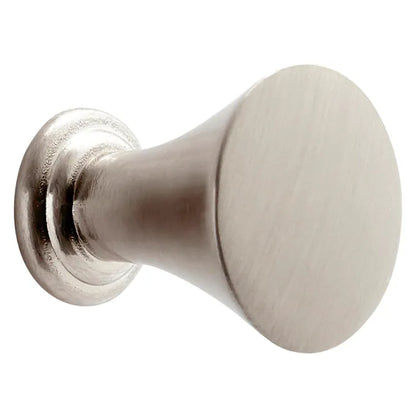 Bouton de meuble rond Trinity, zamak argent brossé, Diam.19 mm