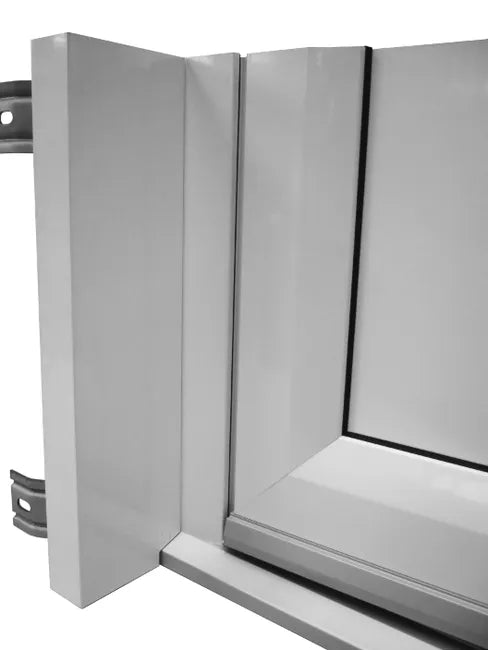 Tapée d'isolation/P.entrée alu H215xl90cm 160 Essentiel blanc 9016