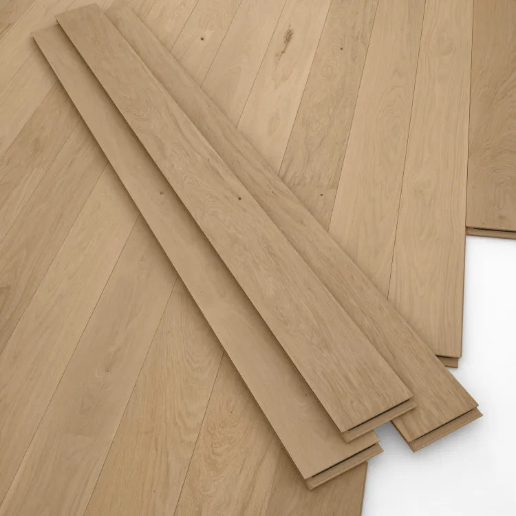 Parquet contrecollé intenso chêne naturel vitrifié XL ARTENS, l.18.7 c