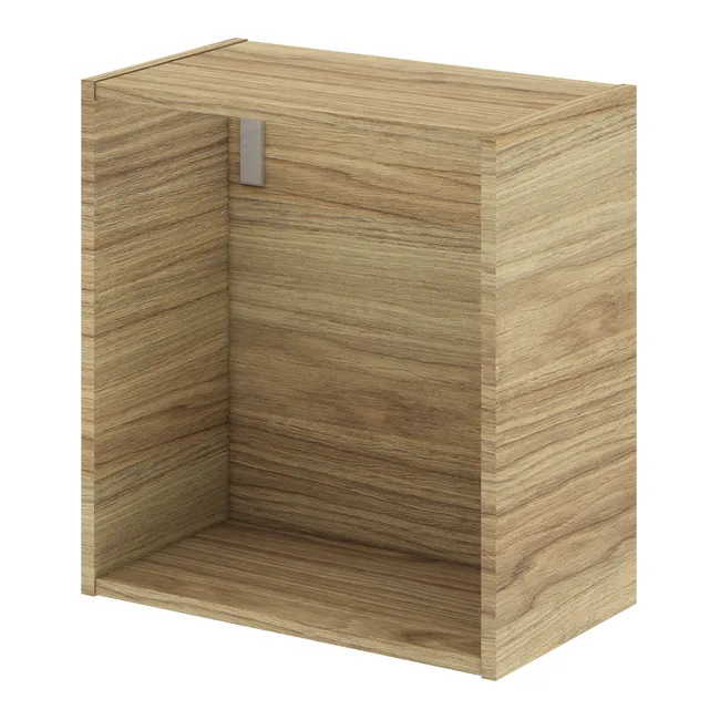 Cube de rangement l.30 x H.32 x P.17 cm effet chêne miel Neo line