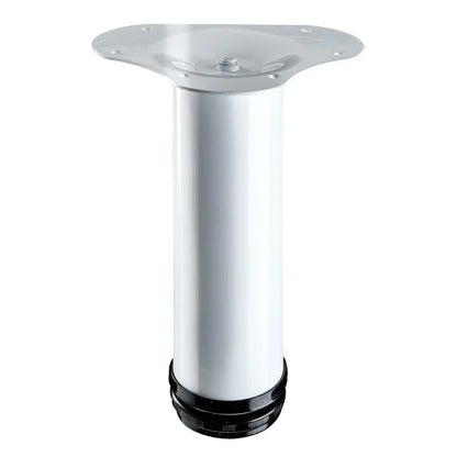 Pied table basse cylindrique HETTICH réglable, Ht.De 20 à 23 cm acier époxy blan