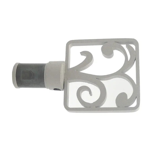 2 embouts pour tringle à rideau, Diam.8 / 10 mm, plume Cosy, INSPIRE