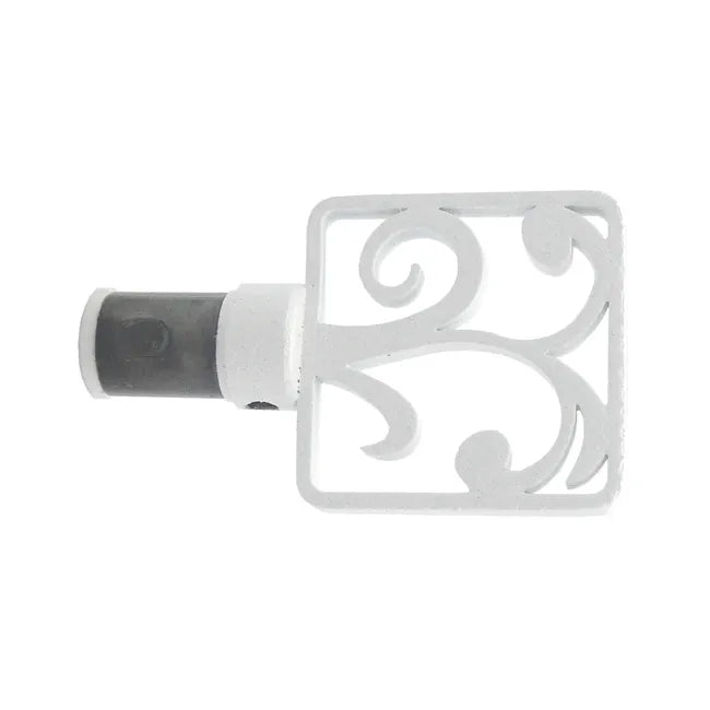 2 embouts pour tringle à rideau, Diam.8 / 10 mm, blanc Cosy, INSPIRE