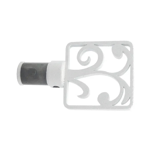 2 embouts pour tringle à rideau, Diam.8 / 10 mm, blanc Cosy, INSPIRE