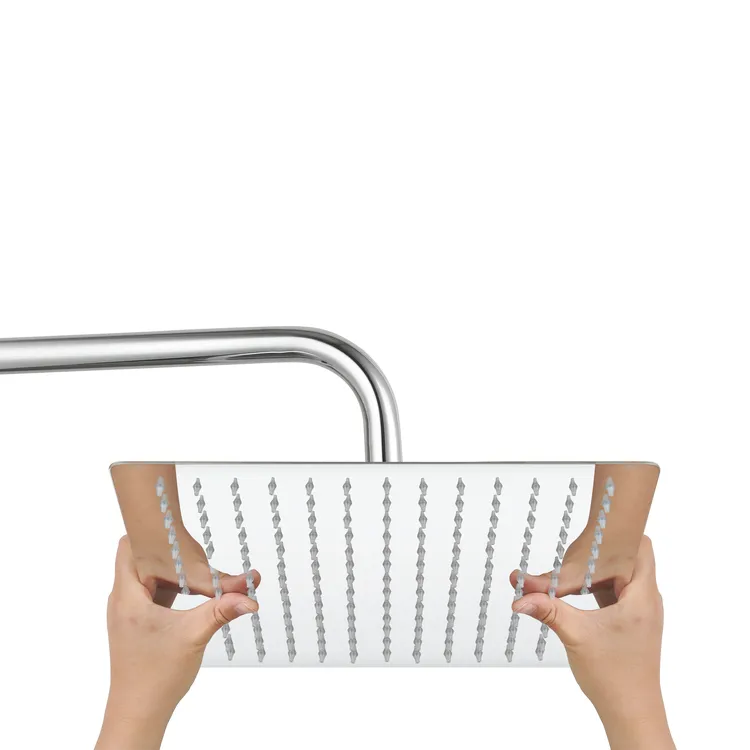 Tête de douche carré acier inoxydable H.30 x l.32cm Studio SENSEA