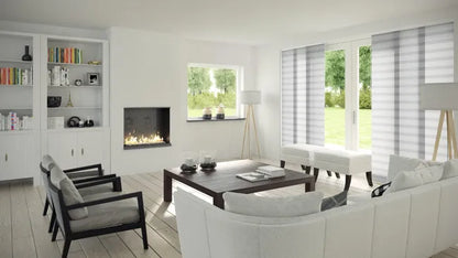 Panneau japonais Authentic, blanc, H.250 x l.50 cm