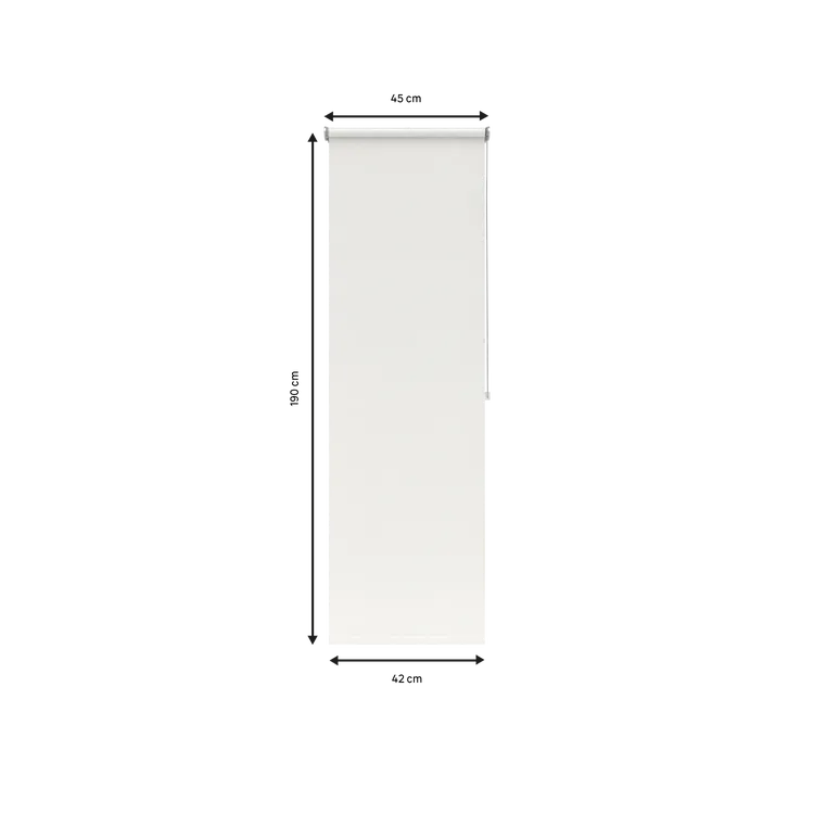 Store enrouleur tamisant Canberra blanc, l.45 x H.190 cm, INSPIRE