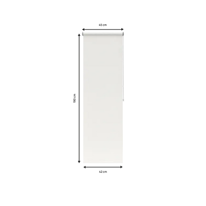 Store enrouleur tamisant Canberra blanc, l.45 x H.190 cm, INSPIRE