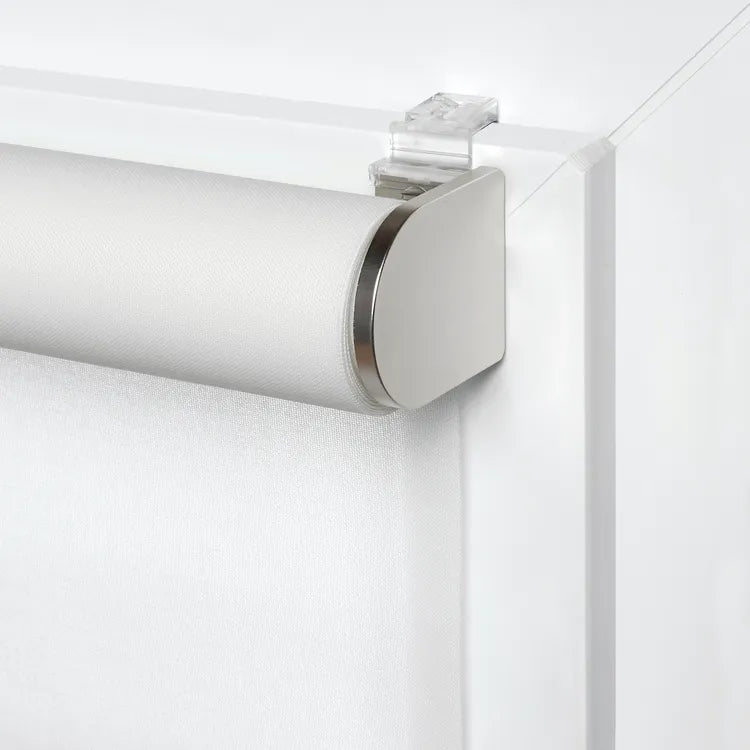 Store enrouleur tamisant Samba blanc, l.40 x H.190 cm remontée auto, INSPIRE