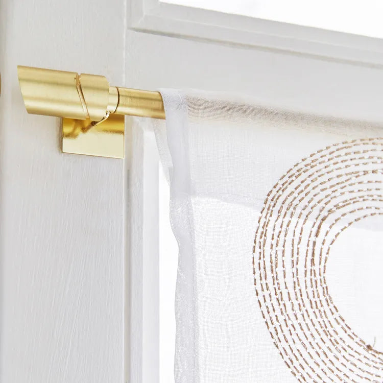 Barre de vitrage sans perçage décor laiton Chic, L.38 - 70 cm, diam.10 mm, INSPI