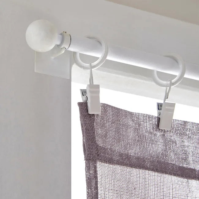 Barre de vitrage sans perçage blanc Cosy, L.38 - 70 cm, diam.10 mm, INSPIRE