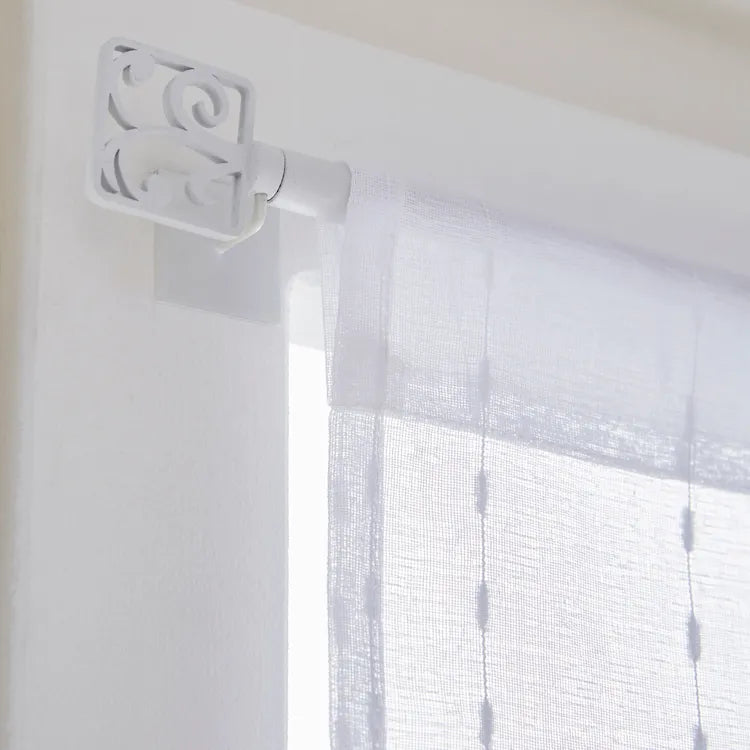Barre de vitrage sans perçage blanc Cosy, L.38 - 70 cm, diam.10 mm, INSPIRE