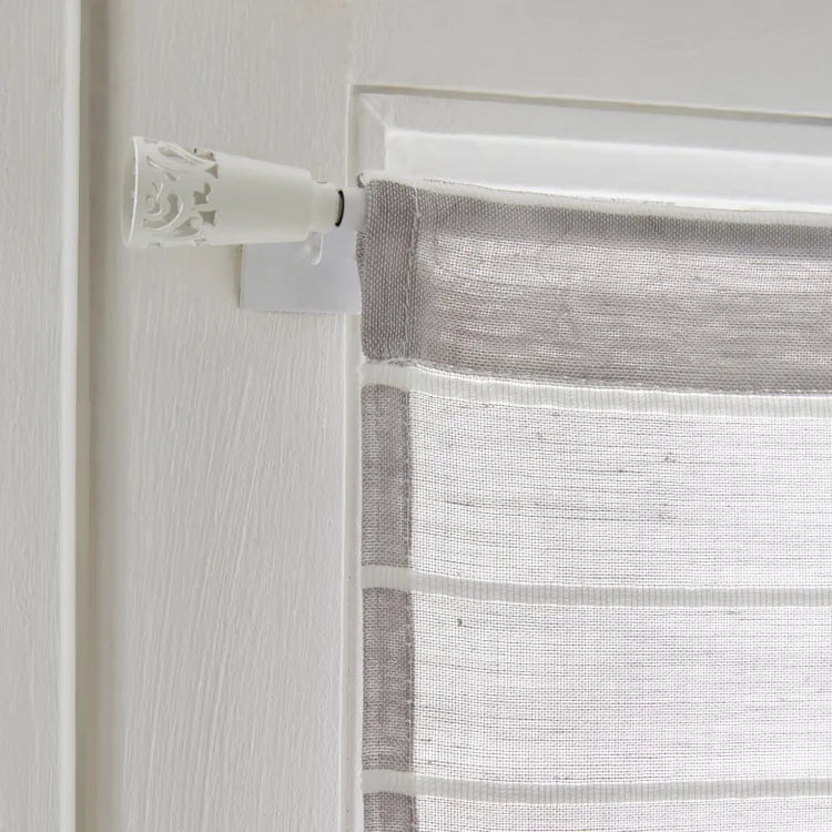 Barre de vitrage sans perçage blanc Cosy, L.38 - 70 cm, diam.10 mm, INSPIRE