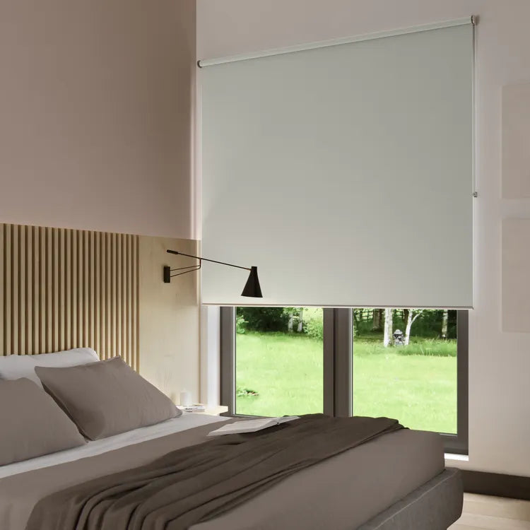 Store occultant Bossa blanc recoupable de 84,1cm à 99cm, H.250cm