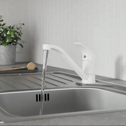 Robinet de cuisine blanc, Essential, DELINIA