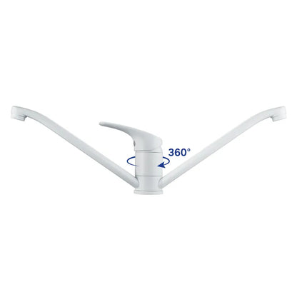 Robinet de cuisine blanc, Essential, DELINIA