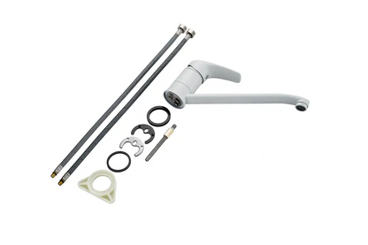 Robinet de cuisine blanc, Essential, DELINIA