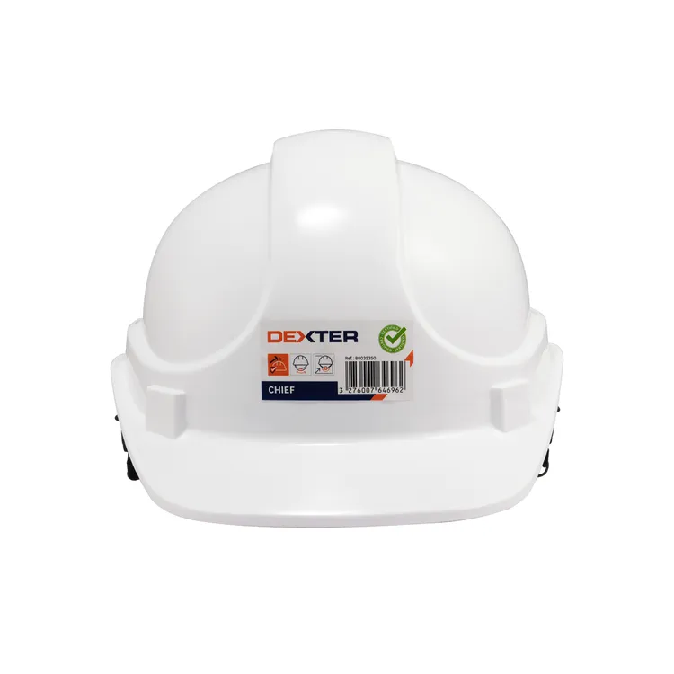 Casque de protection blanc DEXTER, taille ajustable