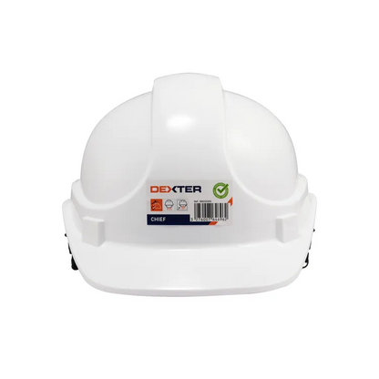 Casque de protection blanc DEXTER, taille ajustable
