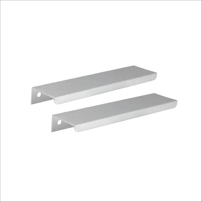 Lot de 2 poignées de meuble Livio, aluminium nickel brossé, entraxe 302 mm
